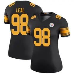 Nike DeMarvin Leal Pittsburgh Steelers Women's Legend Black Color Rush Jersey