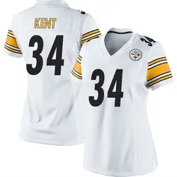 Nike Donte Kent Pittsburgh Steelers Women's Game White Jersey