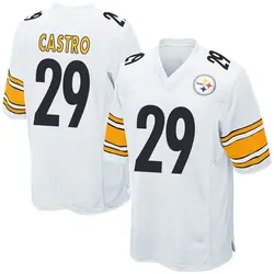 Nike Sebastian Castro Pittsburgh Steelers Men's Game White Jersey