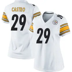Nike Sebastian Castro Pittsburgh Steelers Women's Game White Jersey