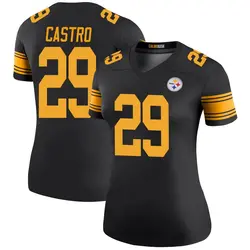 Nike Sebastian Castro Pittsburgh Steelers Women's Legend Black Color Rush Jersey