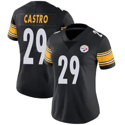 Nike Sebastian Castro Pittsburgh Steelers Women's Limited Black Team Color Vapor Untouchable Jersey