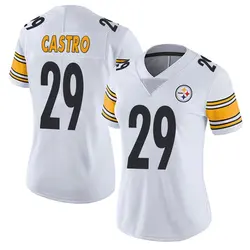 Nike Sebastian Castro Pittsburgh Steelers Women's Limited White Vapor Untouchable Jersey